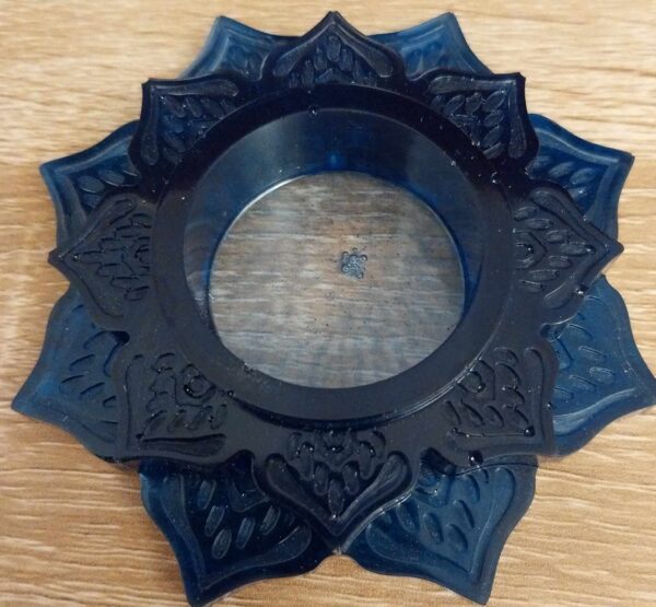 Bougeoir fleur de lotus bleu